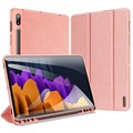 Dux Ducis Domo Samsung Galaxy Tab S7 Tri -Fold Case - růžové zlato