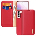 Dux Ducis Hivo Samsung Galaxy S22 5g Peněženka Kožená Pouzdro (Otevřená krabice - Vynikající) - Červená