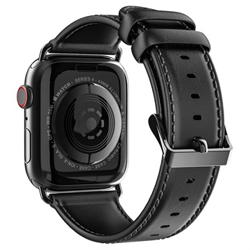Dux Ducis Apple Watch Series Ultra 3/2/Ultra/11/10/9/8/SE 3/(2022)/7/SE/6/5/4/3/2/1 kožený popruh - 45 mm/44 mm/42 mm - černá