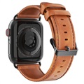 Dux Ducis Apple Watch Series Ultra 2/Ultra/9/8/7/SE/6/5/4/3/2/1 kožený popruh - 45 mm/44 mm/42 mm - hnědý