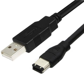 ERE USB to FireWire 1394 Adapter Cable for Audio/Video Devices - 1.8m - Black