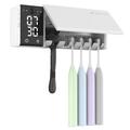 ES909 Smart UV Toothbrush Sanitizer with LED Clock, Timer - White
