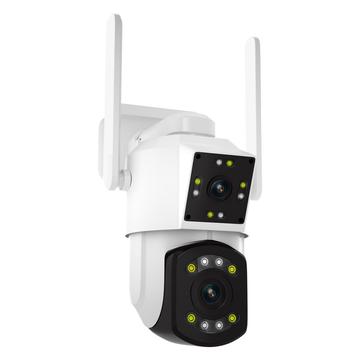 ESCAM PT210 Dual-Lens PTZ Camera with Two-Way Audio and Colour Night Vision - 3MP, WiFi