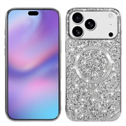 iPhone 17 Pro Electroplated Glitter Case - MagSafe Compatible - Silver