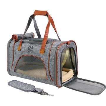 Elegant Dog Carrier Bag - 46x26x28cm - Grey