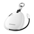 Essager HW02 10000mAh Power Bank with Type-C Cable & Carabiner - 22.5W - White