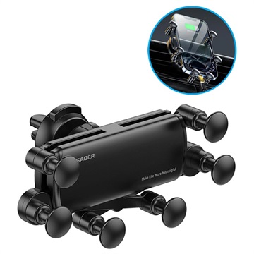 Držák do Auta Gravity Air Vent řady Essager Turui - 4.7"-6.7" - Černý