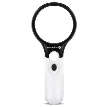 EverActive MG-01 3x/45x Magnifying Glass with LED Backlight - White / Black