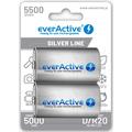 EverActive Silver Line EVHRL20-5500 Rechargeable D Batteries 5500mAh - 2 Pcs.
