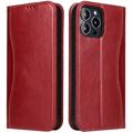 Fierre Shann iPhone 14 Pro Peněženka - Červený