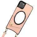 Pouzdro Fish Tail iPhone 14 Pro Coated se zrcátkem - Růžový