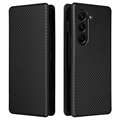 Samsung Galaxy Z Fold5 Flip Pouzdro - Uhlíkové Vlákno - Černá