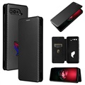 Asus Rog Phone 5 Flip pouzdro - uhlíkové vlákno - černá