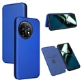 OnePlus 11 Flip Pouzdro - Uhlíkové Vlákno - Modrý