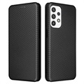 Samsung Galaxy A23 Flip Case - uhlíkové vlákno - černá