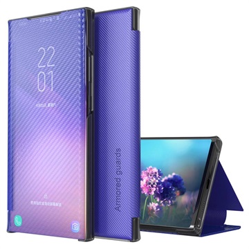 Obrněné stráže Samsung Galaxy S22 Ultra 5G Flip Case - uhlíkové vlákno - fialové