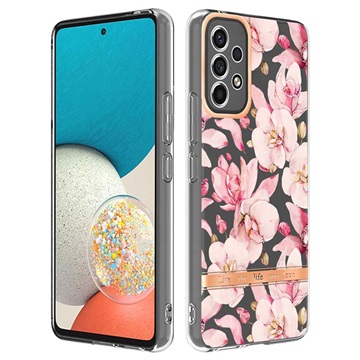 Květinová série Samsung Galaxy A53 5G TPU Case - Pink Gardenia
