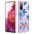 Květinová série Samsung Galaxy S20 Fe TPU pouzdro - Blue Pivony