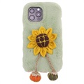 Fluffy Plush iPhone 13 Pro Max Hybrid pouzdro - slunečnice