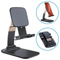 Skládací gravitační stolní držák pro smartphone/tablet - černá
