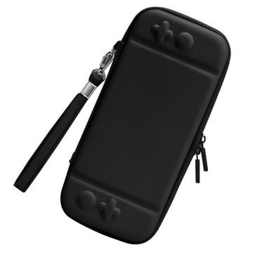 Nintendo Switch Jednobarevné PU kožené pouzdro na přenášení Nárazuvzdorná přenosná úložná taška - černá