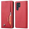 Série Card Set Samsung Galaxy S23 Ultra 5G Peněženkové Pouzdro - Červené