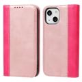 Pouzdro na Peněženku iPhone 14 Plus řady Elegance - Rose Gold / Hot Pink