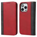 Pouzdro na Peněženku iPhone 14 Pro Max řady Elegance - Červená / Černá
