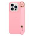 Candy Color iPhone 14 Pro Max TPU Pouzdro s Poutkem na Ruku - Růžový