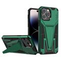 Magnetické Hybridní Pouzdro iPhone 14 Pro Max ve Tvaru V - Zelená