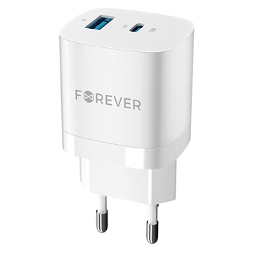 Rychlá Nástěnná Nabíječka Forever GaN TC-05 - USB, USB-C - 33W