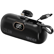 Forever MTB-100 Lightning Mini Power Bank 5000mAh - 22.5W - Black
