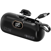 Forever MTB-100 USB-C Mini Power Bank 5000mAh - 22.5W - Black