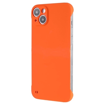 Bezrámové plastové pouzdro na iPhone 14 – Oranžový