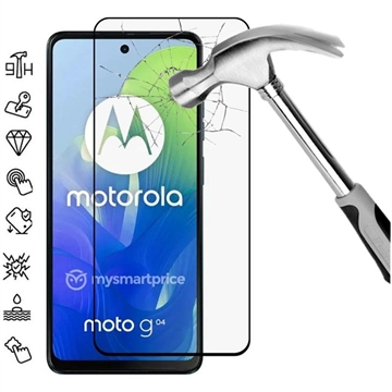 Ochranné tvrzené sklo na displej Motorola Moto G04 – Černá hrana