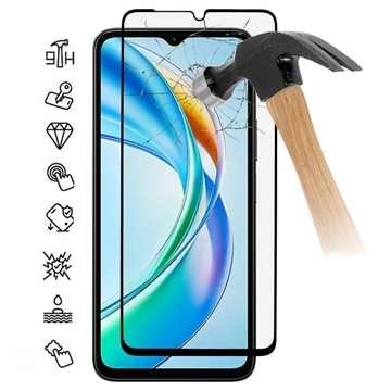 Honor X5b/X5b Plus Full Cover Tempered Glass Screen Protector - Black Edge