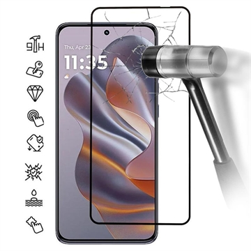 Motorola Edge 50 Neo Full Cover Tempered Glass Screen Protector - Black Edge