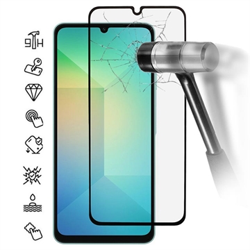 Samsung Galaxy A07 4G/A06 Full Cover Tempered Glass Screen Protector - 9H - Black Edge