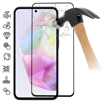 Ochranné tvrzené sklo na displej Samsung Galaxy A35 – Černá hrana