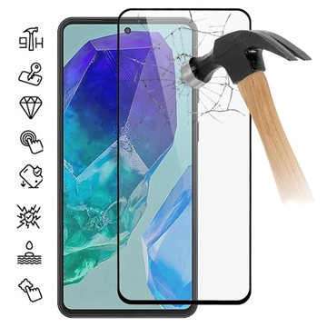 Samsung Galaxy M55 Full Cover Tempered Glass Screen Protector - Black Edge