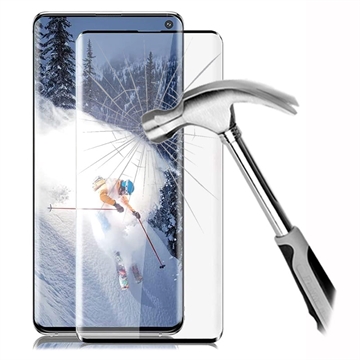 Samsung Galaxy S10 Ochranné Tvrzené Sklo Full Cover - Černá Hrana