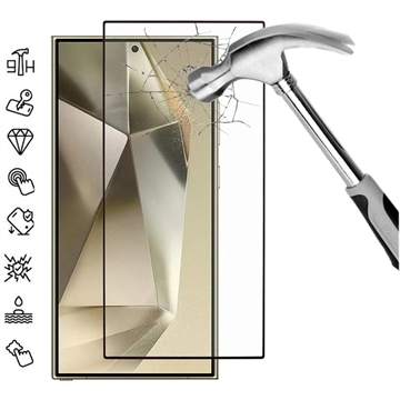 Samsung Galaxy S25 Ultra Full Cover Tempered Glass Screen Protector - Black Edge