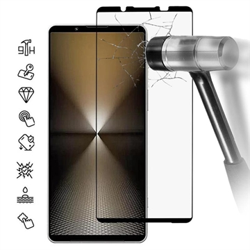Sony Xperia 1 VI Full Cover Tempered Glass Screen Protector - Black Edge