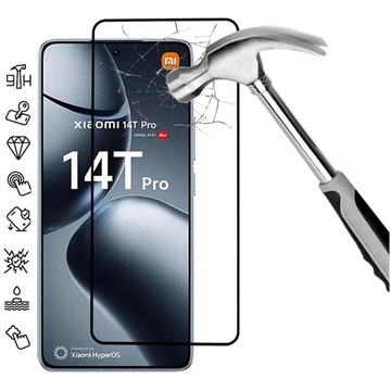 Xiaomi 14T/14T Pro Full Cover Tempered Glass Screen Protector - Black Edge