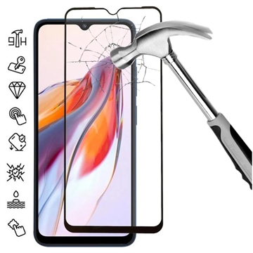 Ochranné tvrzené sklo na displej Xiaomi Redmi 12C – Černá hrana