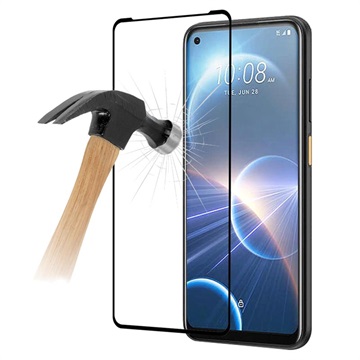 Plné Obálky HTC Desire 22 Pro Tempered Glass Ochrana - Černá