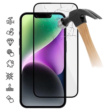 Plné Pokrytí iPhone 15 Ochranné Tvrzené Sklo na Displej - 20D