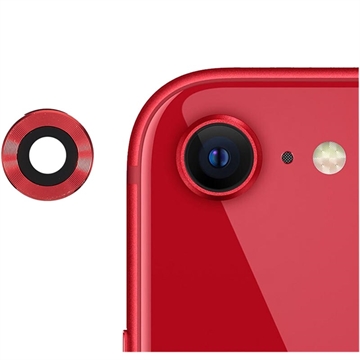 iPhone SE (2022)/SE (2020) Kovová Čočka Fotoaparátu a Ochranné Tvrzené Sklo