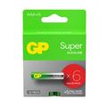 GP Super G-Tech LR03/AAA Alkaline Batteries - 6 Pcs.