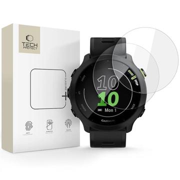 Garmin Forerunner 55 Tech-Protect Glass Fit+ Tempered Glass Screen Protector - 2 Pcs. - Clear